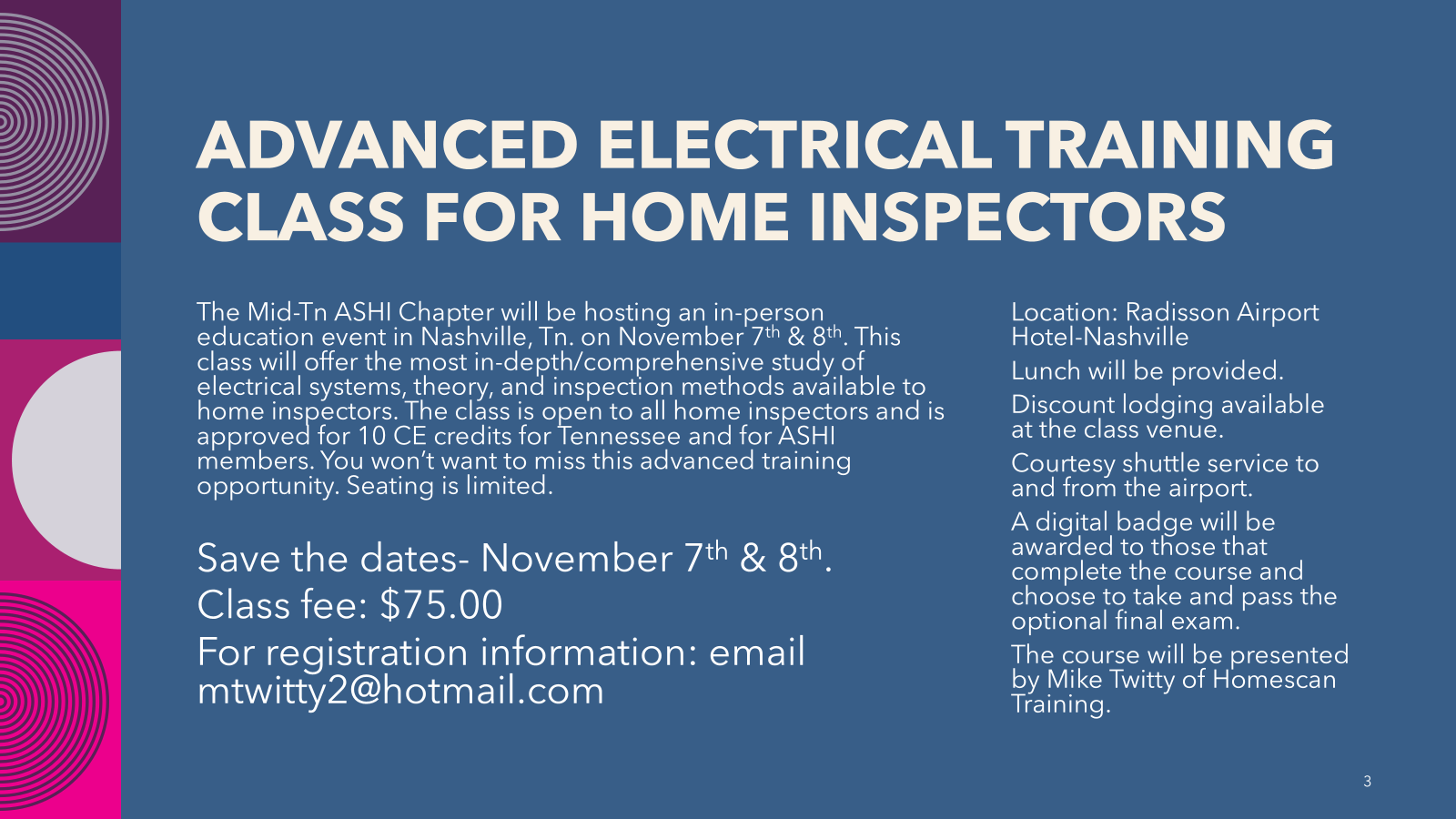 Advanced Electrical Training Course